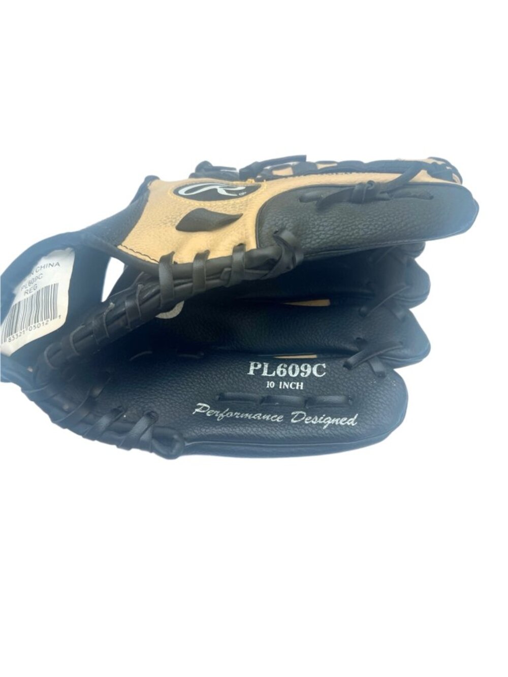 Rawlings Youth Baseball Glove PL609C 10-Inch Black & Tan Leather With Basket Web - Picture 3 of 6